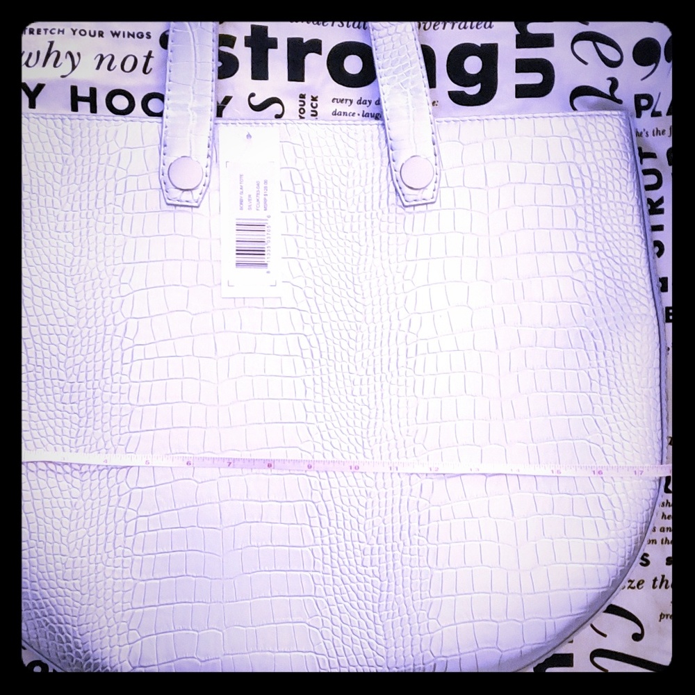 NWT French Connection Metallic Silver Tote